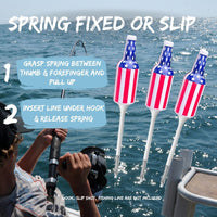 Red, White and Blue Fishing Bobbers - 2pcs