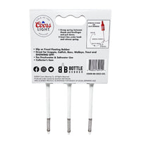 Coors Light Fishing Bobbers (3 Pack) – Funny Beer Bottle Lures – Unique & Functional Fishing Gift for Men