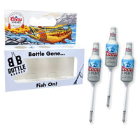 Coors Light Fishing Bobbers (3 Pack) – Funny Beer Bottle Lures – Unique & Functional Fishing Gift for Men