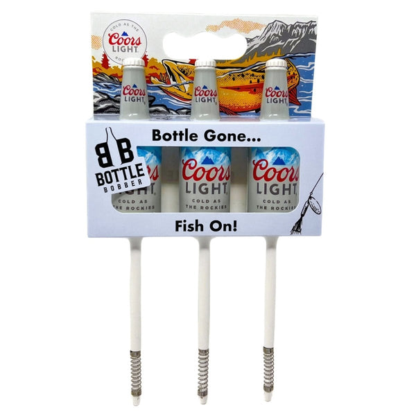 Coors Light Fishing Bobbers (3 Pack) – Funny Beer Bottle Lures – Unique & Functional Fishing Gift for Men