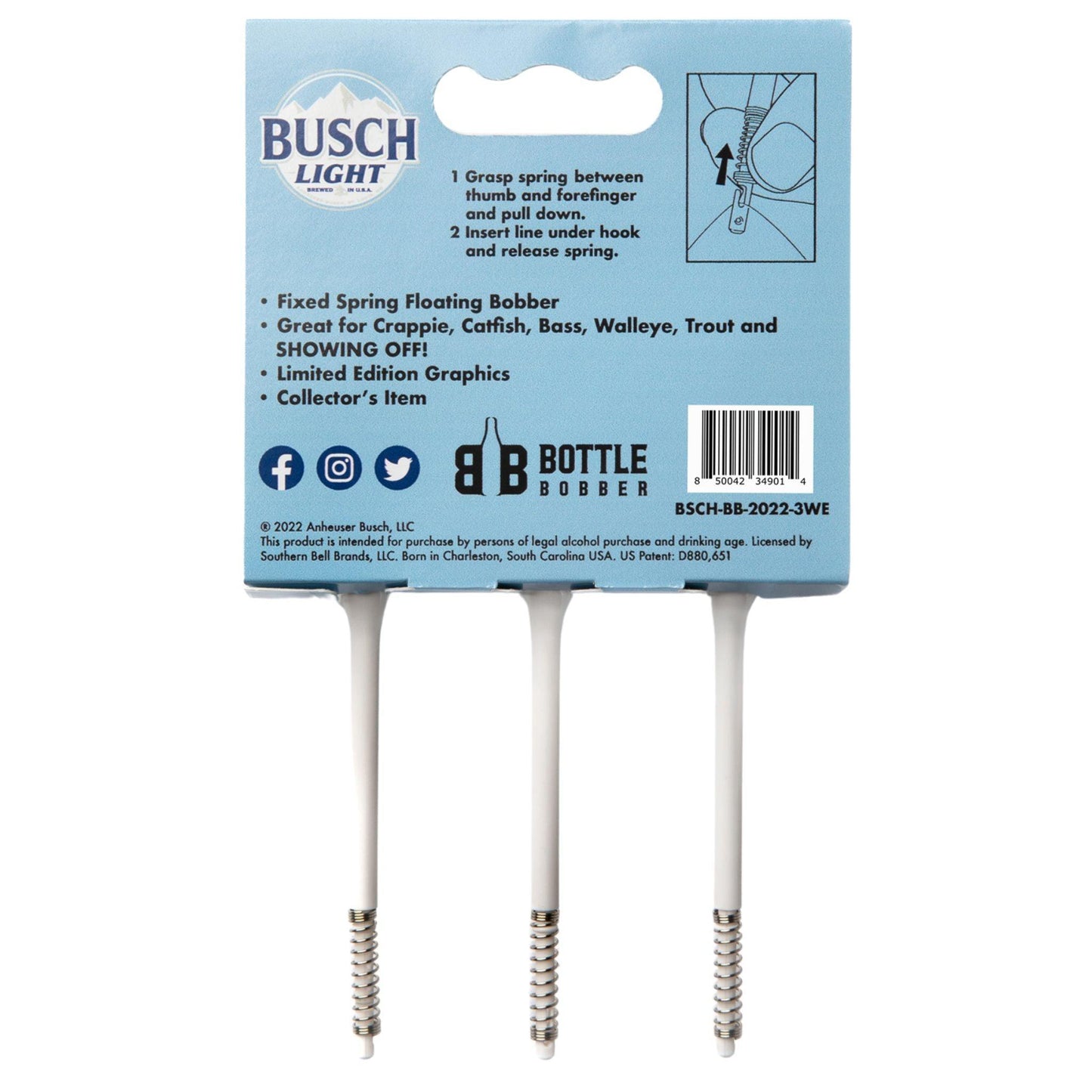 Busch Light Bobbers for Fishing 3 Pack- Premium Fish Bobbers - Southern Bell Brands