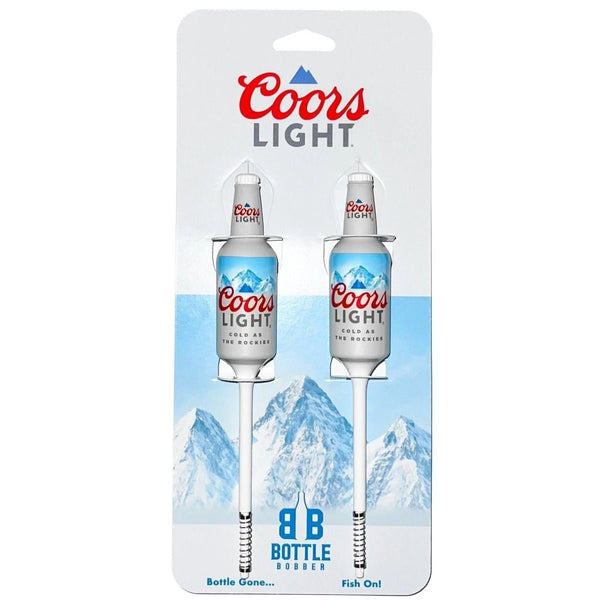 Coors Light Fishing Bobbers (2 Pack) – Double Beer Bottle Lures – Funny & Functional Fishing Gift for Men