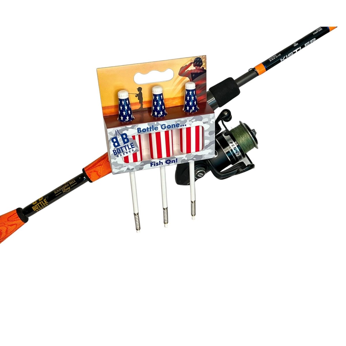 Freedom Flag USA Fishing Bobbers - Kids, Military and Veterans - 3 Pck - Southern Bell Brands