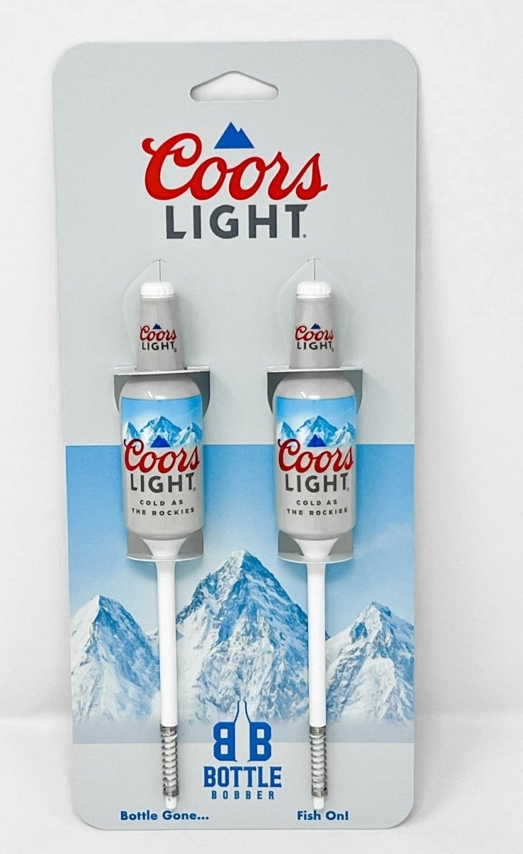 Coors Light 2 Pack branded fishing bobber designed to resemble a beer bottle