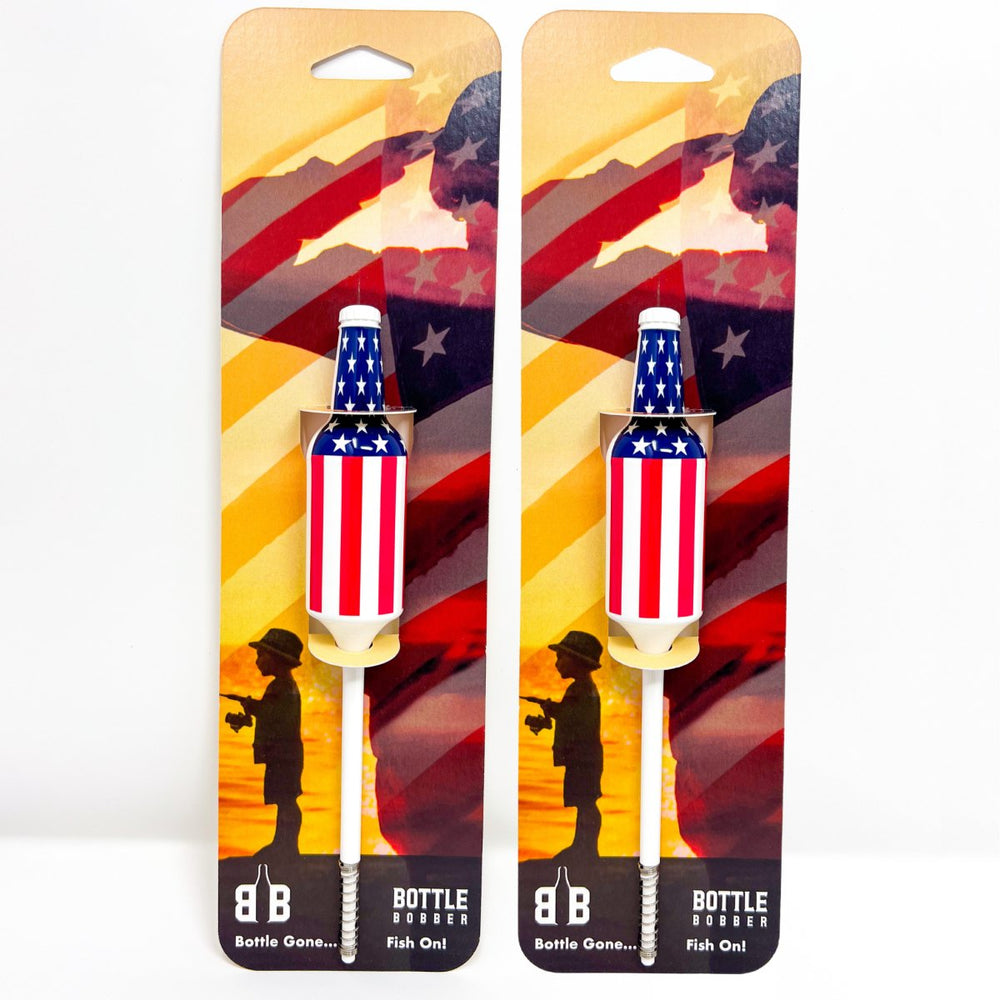 Red, White, and Blue Fishing Bobbers - 2 Pack - Veterans Gift - Southern Bell Brands